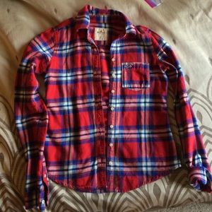 Red White and Blue Hollister Flannel