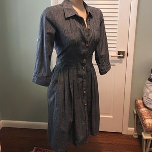 Casual cotton denim colored dress 4