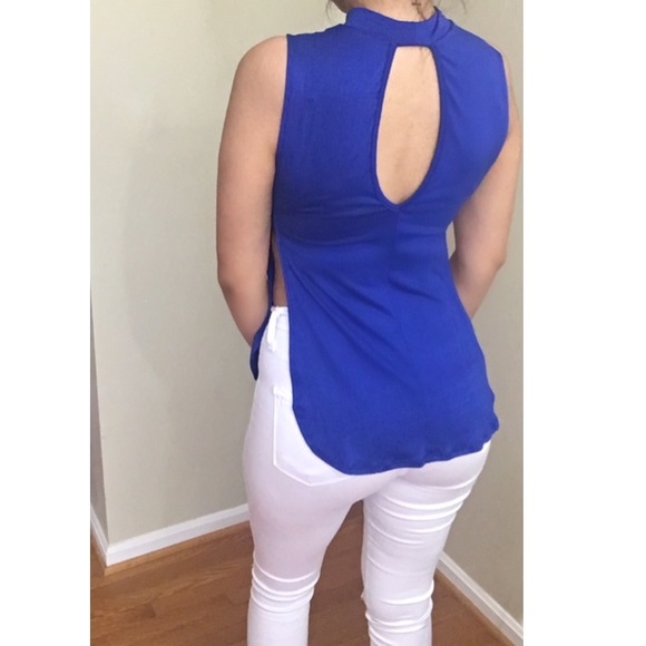 Deep Blue cut out top - Picture 2 of 4