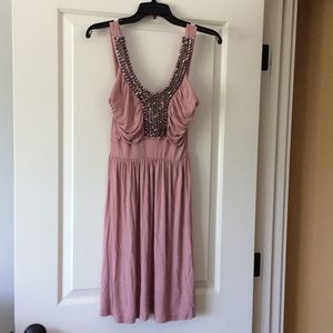 Mauve studded dress
