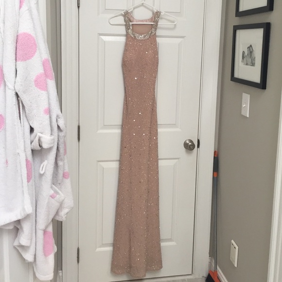 Champagne and silver gown
