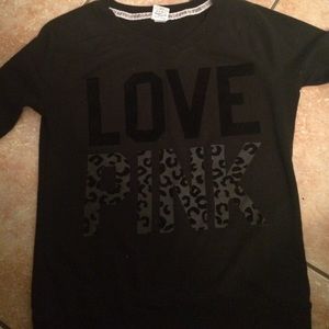 Black Sweatshirt with Velvet Deatil