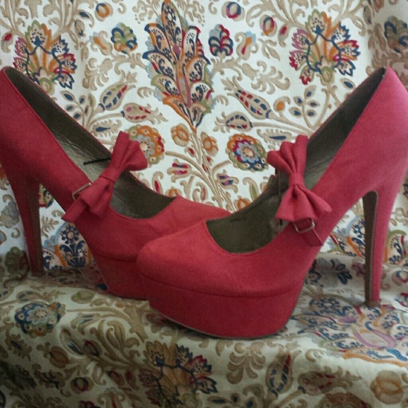 Pink suade shoes