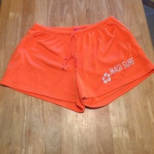 Orange athletic shorts