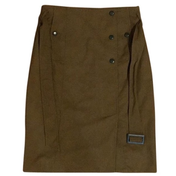 Anthropologie Cartonnier Olive Green Skirt Size 10
