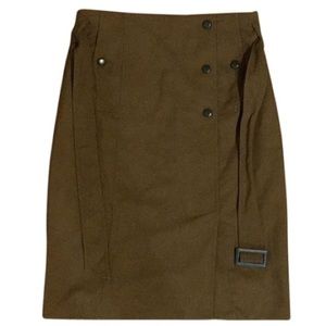 Anthropologie Cartonnier Olive Green Skirt Size 10
