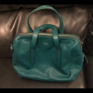 Teal Fossil Sydney Purse