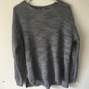 Grey cable knit sweater