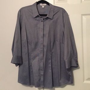 No iron 3/4 length sleeve top