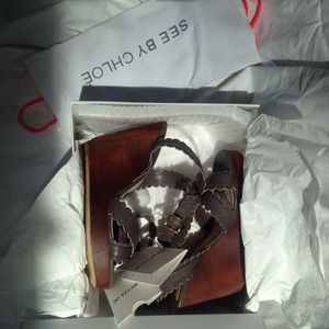 See by Chloe platform wedge sandals