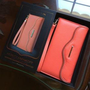 Rebecca Minkoff Genuine Leather Folio Wristlet