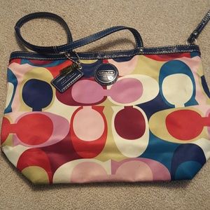 Multi colored Coach shoulderbag