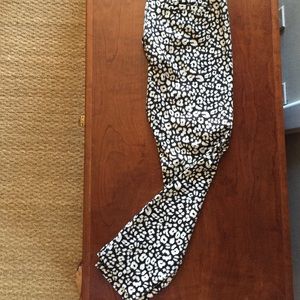 Black / white leopard BR Sloan slim fit pants. 2S