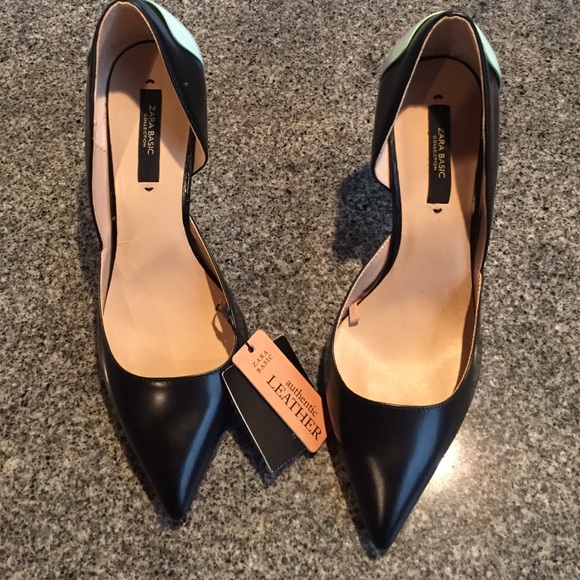 Zara Black Heel with Turquoise Detail