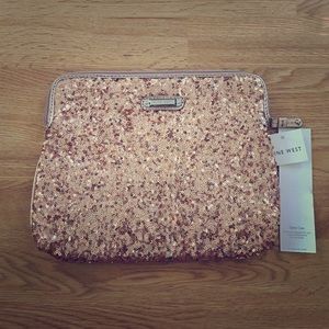 NWT Nine West Rose Gold Sequin Tablet Case
