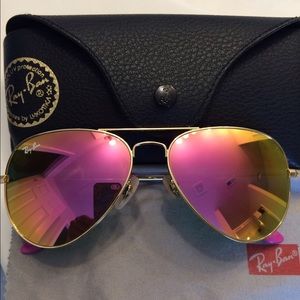 Ray Ban Aviators - Pink Flash