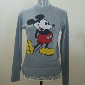Mickey Mouse gray grey sweater small medium