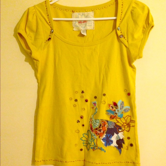 Anthropologie Ric Rac peacock blouse M