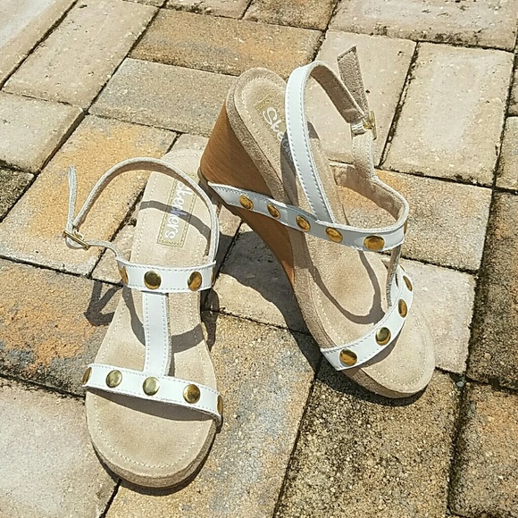 Skechers Shoes - Gold Studded Wedges