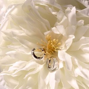 925 stamped hoop earrings