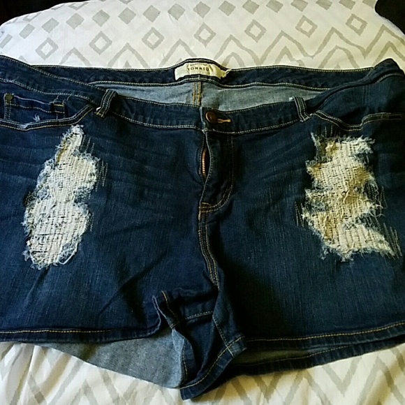 Distressed Denim Shorts