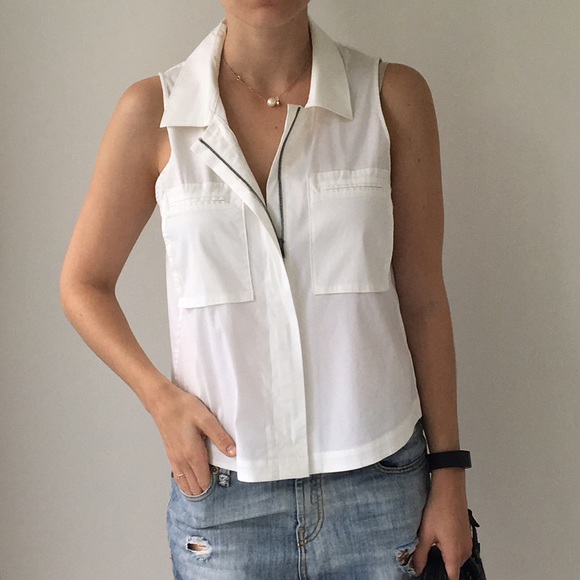 🚨SALE🚨Theory sleeveless collared shirt