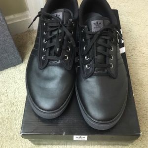Men's Adidas Black leather sneakers