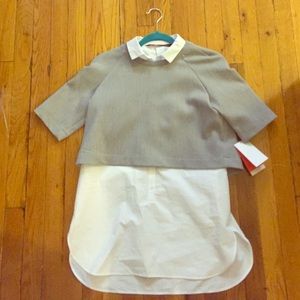 Zara contrast, split-back top. Never worn!