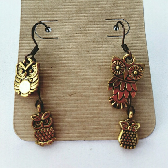 Hand crafted Owl earrings - Picture 2 of 2