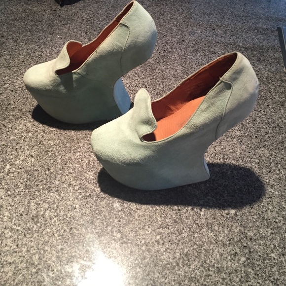 Jeffery Campbell Mint Suede Heel