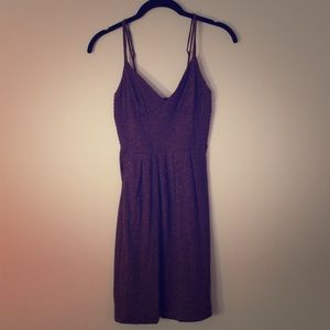 AMERICAN EAGLE MAROON DRESS SILVER SPECKS SZ XS