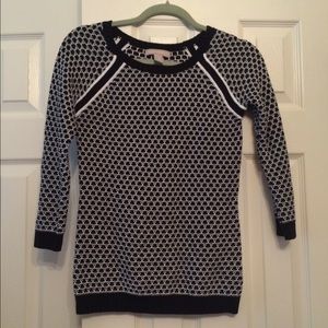 Black and white patterned sweater