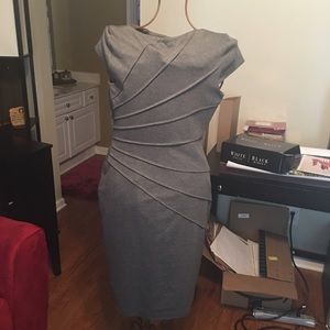 Gray Bodycon Knit Dress