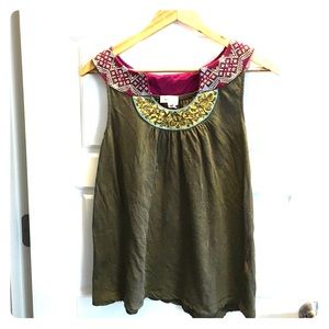 Anthropologie sleeveless cotton top