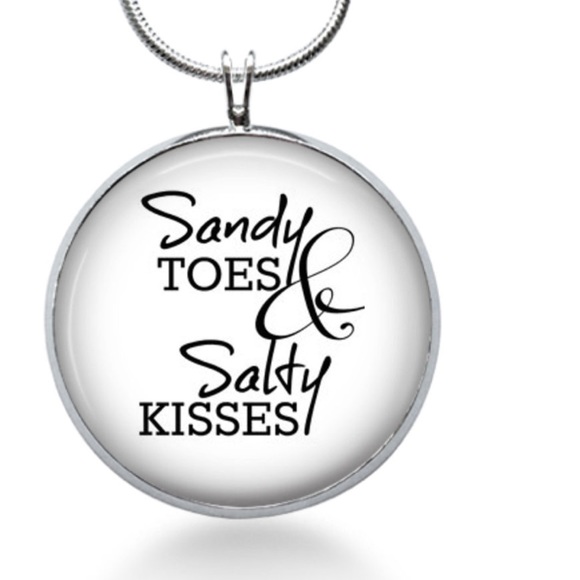 Beach jewelry sandy toes salty kisses necklace