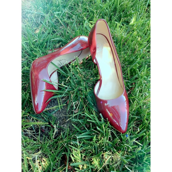 Red stilettos pumps