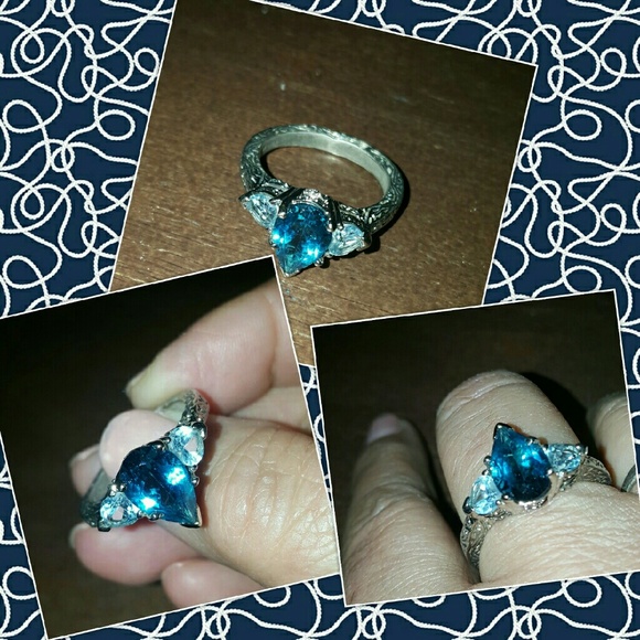 Sterling silver and Blue Topaz ring