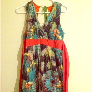 Anthropologie Oroya cactus print dress size 6