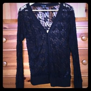 Classy Black lace long sleeve cardigan