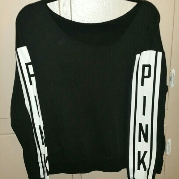 PINK Victoria's Secret Sweaters - Reversable off the shoulder PINK sweater
