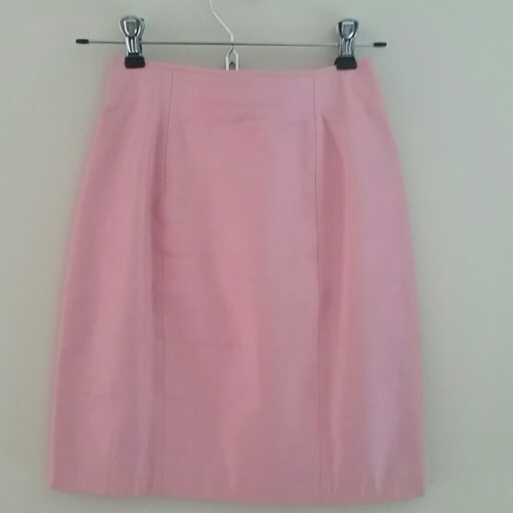 Soft pink leather skirt