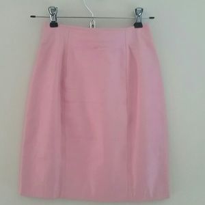Soft pink leather skirt
