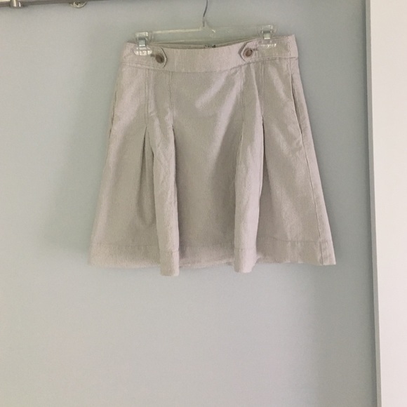 JCrew Grey & white linen skirt