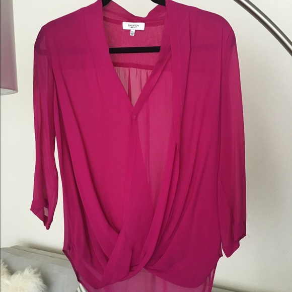 Babaton Aritzia silk wrap top