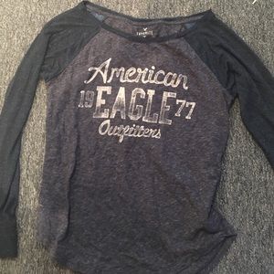 American Eagle long sleeve barley worn