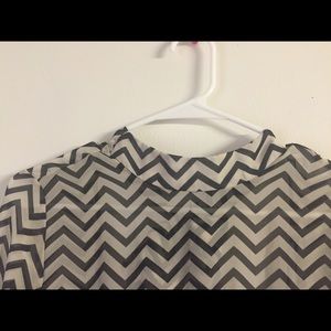 Chevron Black and Cream Dress