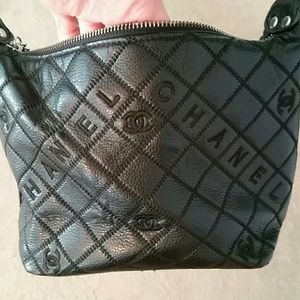 Black quilted purse