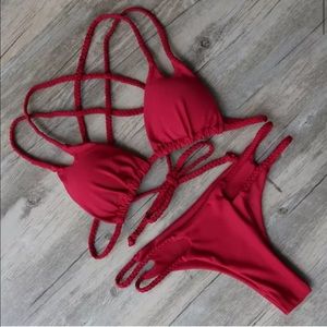 NWOT criss-cross back Brazilian bikini