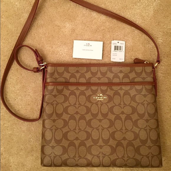 Authentic Coach Signature File crossbody bag