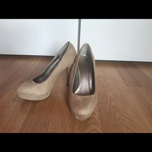 Tan high heels